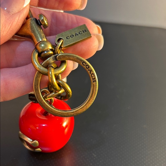 Coach Red Apple Charm with Gold Detail - Picture 5 of 13